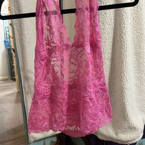Frederick's of Hollywood Pink Lace Chemise